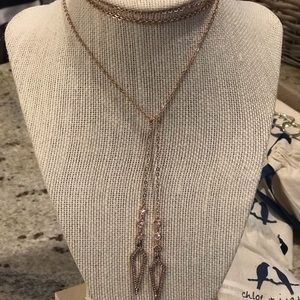 Rose Gold Long Length chain Necklace